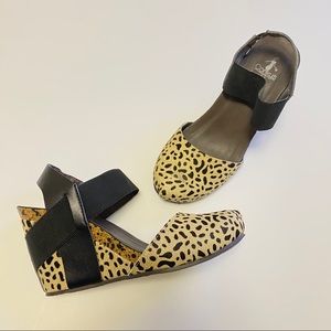 SOLD Corkys leopard heels wedges 8